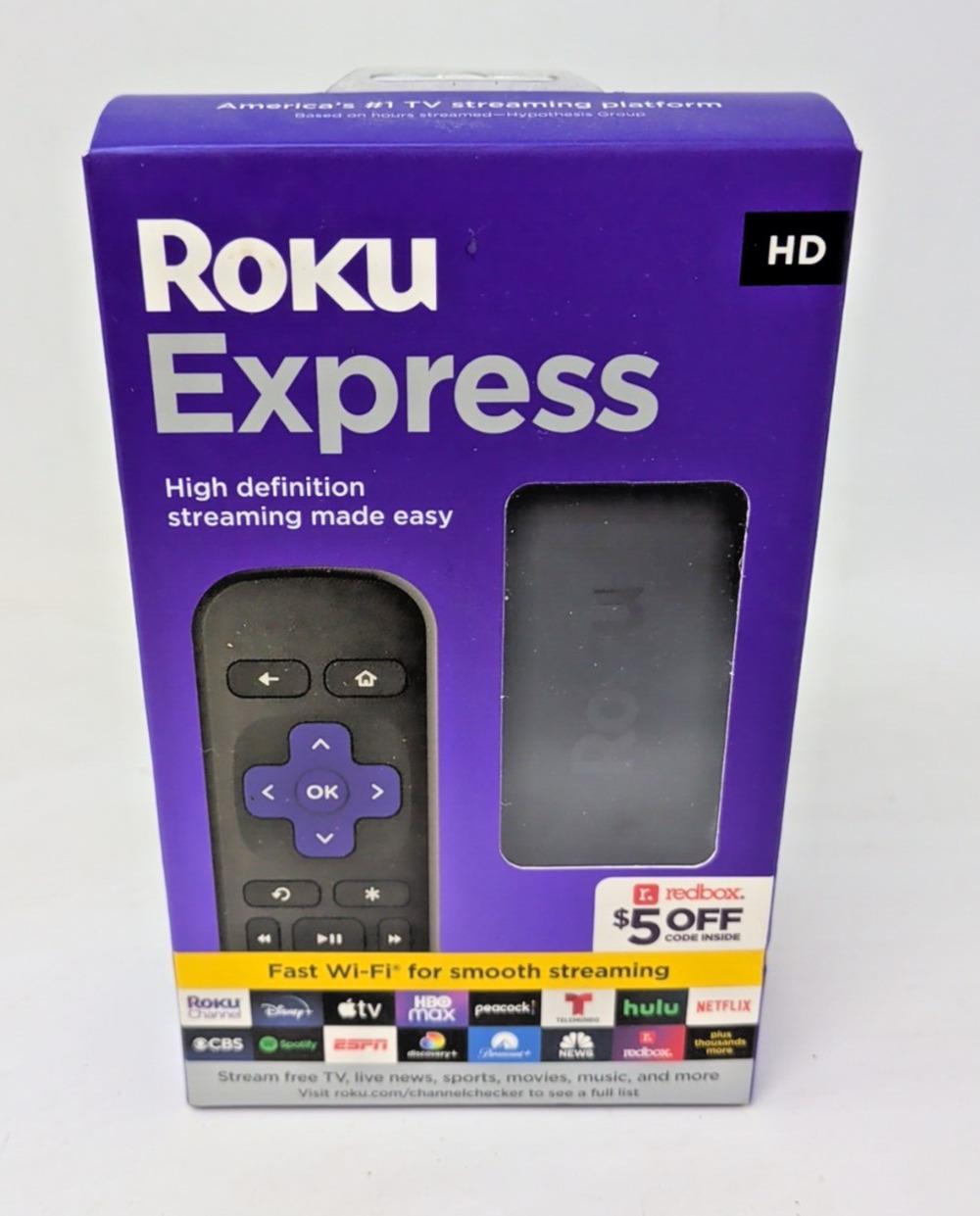 Roku 3960RW Express HD Streaming Device - with High-Speed HDMI Cable NEW